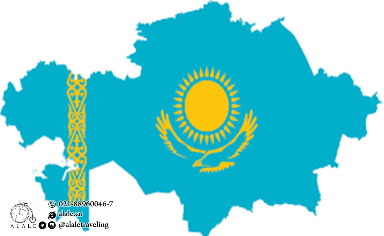 پرچم و نقشه کشور قزاقستان