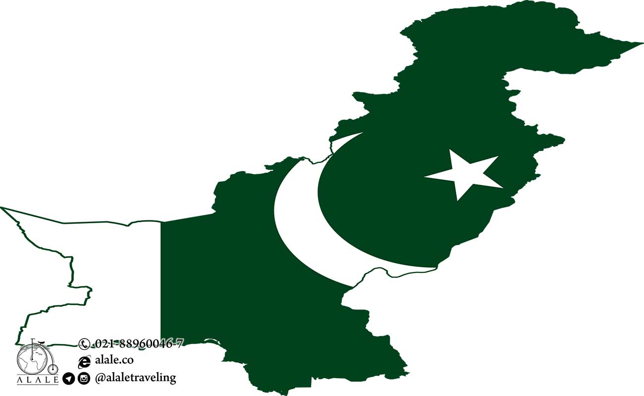 نقشه و پرچم پاکستان